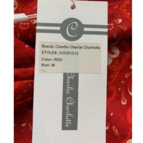 Charlie Charlie Charlotte Red Kimono Wrap Maxi Dress Women’s M - Picture 8 of 12